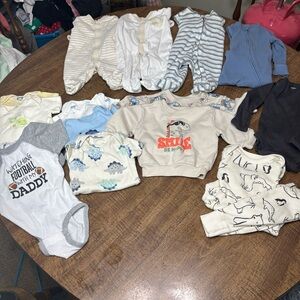 Baby Clothing Bundle with Animal Prints and Stripes